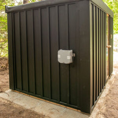 Black Metal Board and Batton Siding