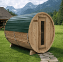 Green Metal Roof | 7'x8' Barrel & Panoramic | Clear Cedar