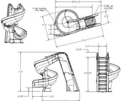 heliX2®  Pool Slide by S.R.Smith  -  Taupe