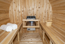 No Window Backwall | Barrel Sauna | Knotty Cedar