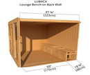Luna Lounge Bench | Back Wall