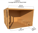 Lounge Bench on Backwall | Luna 8'x6'