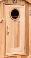 Door with Round Mirror Window