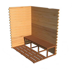 Single-Tier Back Wall Bench 