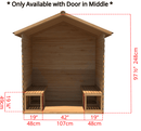 Single Tier Side Walls Benches | Cabin 6'x7'