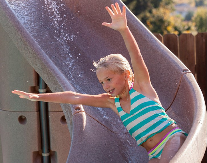 TurboTwister® Pool Slide by S.R.Smith - Gray Granite & Left Turn