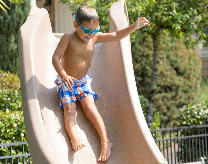 Typhoon® Pool Slide by S.R.Smith - Sandstone & Right Turn