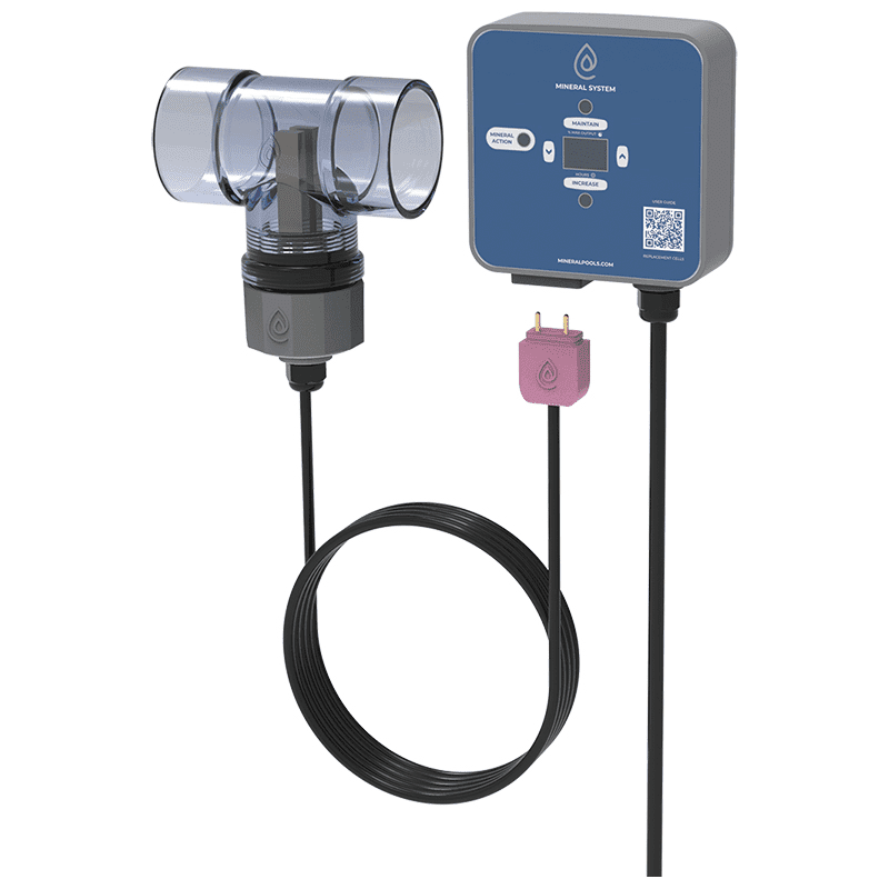 ClearBlue mineral ionizer for pools up to 40000 gallons made in Canada concentration of microscopic metals injected into pool ph neutral A-850NP best price Canada free shipping at www.poolproductscanada.ca