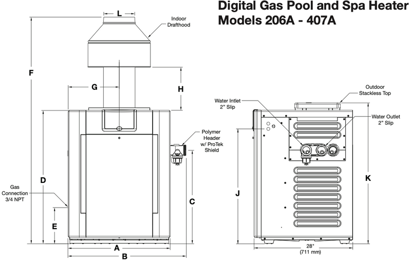 Raypak 332,500 BTU Electronic Pool Heater PR336AEPC PR336AENC PR336AENX PR336AEPX Canada at www.poolproductscanada.ca