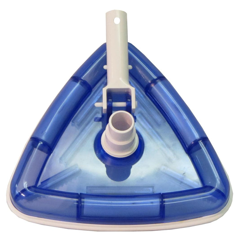 Tête d'aspirateur triangulaire transparente bleue 
